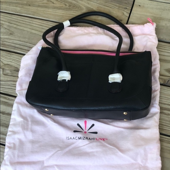 Isaac Mizrahi Live! NWT black leather shoulder bag